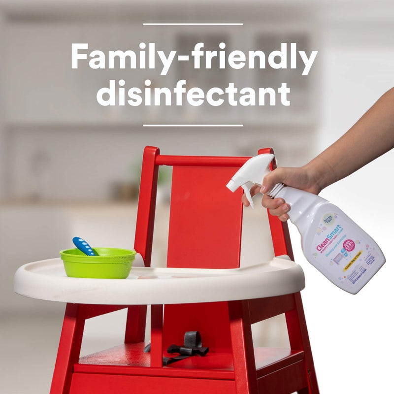 CleanSmart Nursery & High Chair Cleaner, 23 Ounce Bottle (Pack of 2), Hypochlorous Naturally Kills 99.9% of Viruses like RSV & Flu with Zero Residue - Image 3
